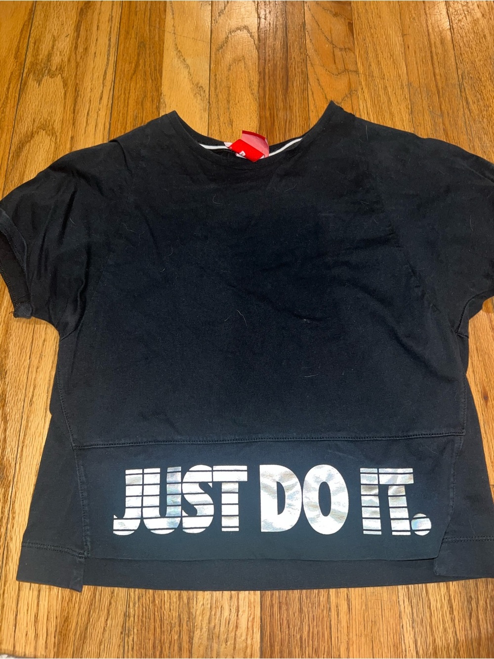 Nike Black Short Sleeve Tee with 'Just Do It.' Graphic